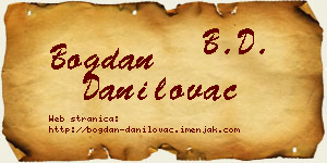 Bogdan Danilovac vizit kartica